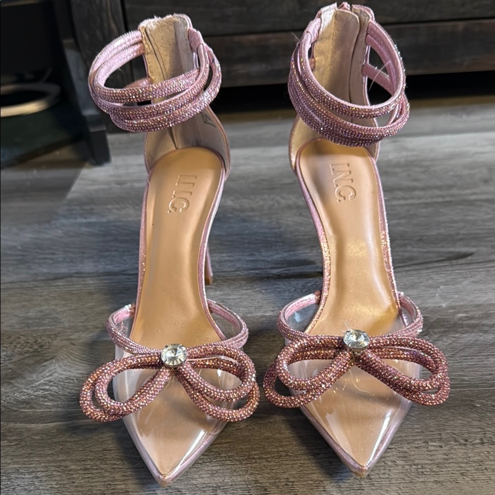 INC International Concepts Pink Bow Detail Heels